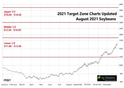 Target Zone Chart for Soybeans-2021